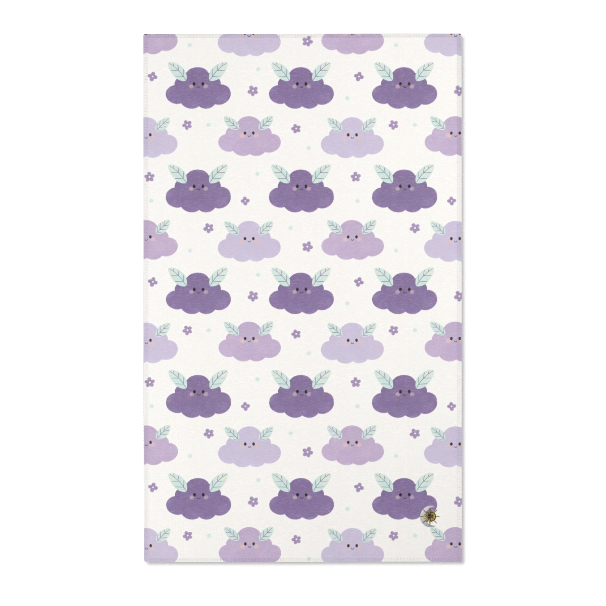 HD Lavender Leafcloud Polyester Chenille Area Rug — additional view