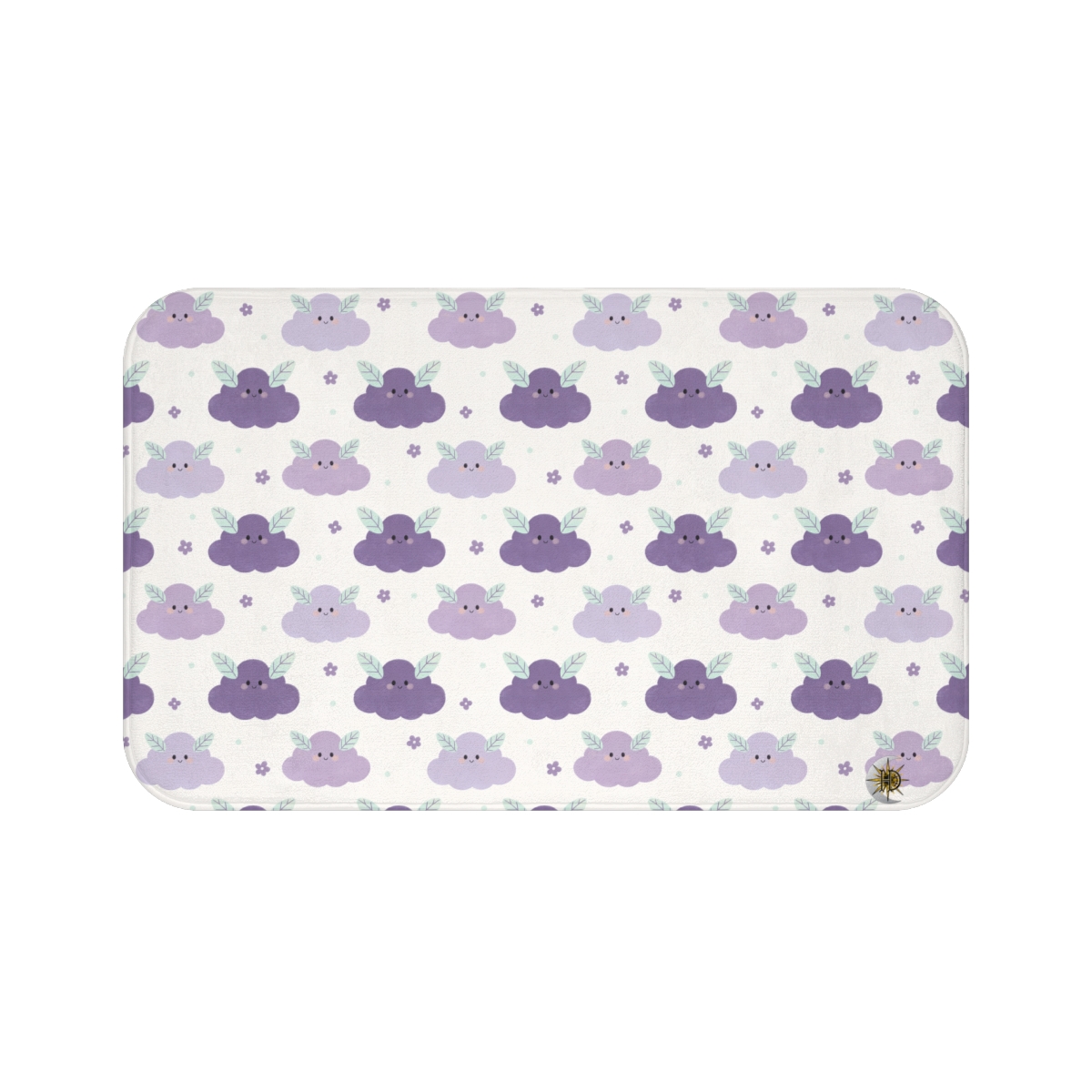 HD Lavender Leafcloud Memory-Foam Bath Mat
