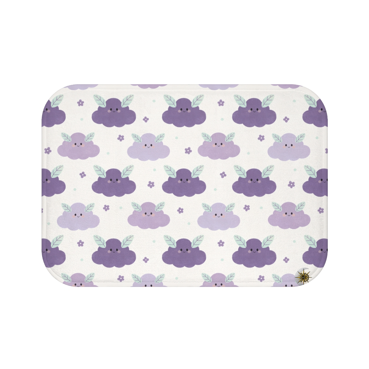 HD Lavender Leafcloud Memory-Foam Bath Mat — additional view