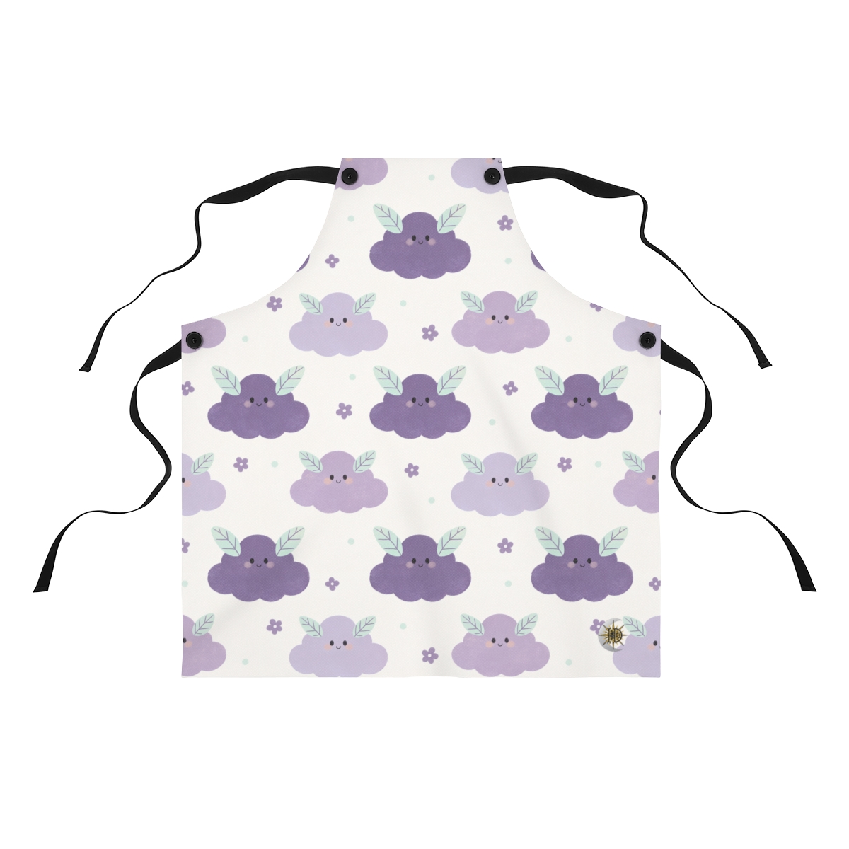 HD Lavender Leafcloud Polyester Kitchen Apron