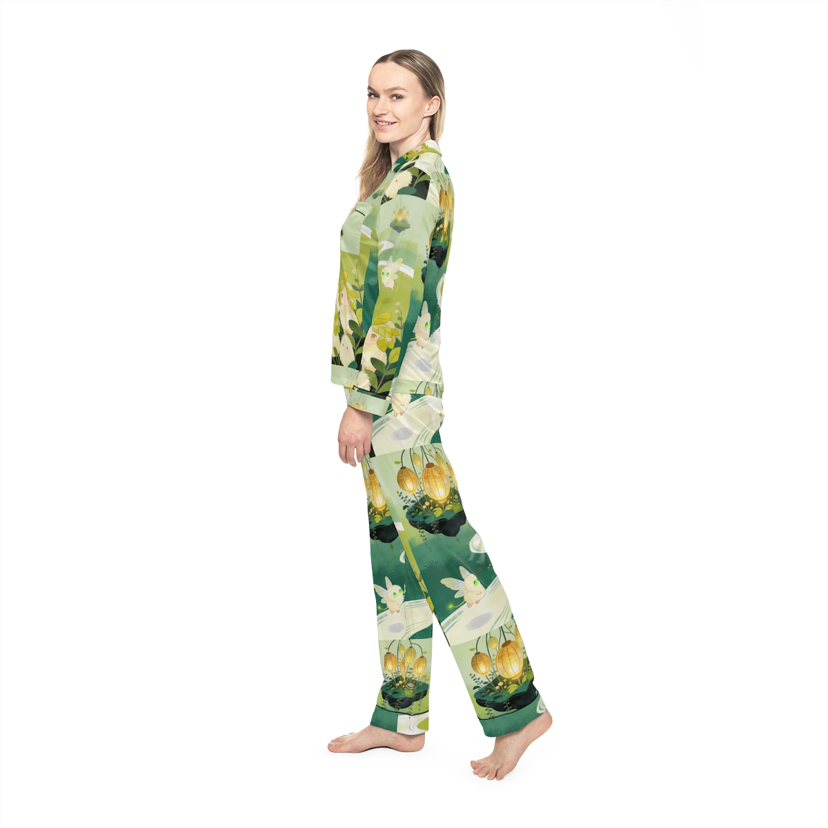 HD Lanternstream Friends Women’s Satin Pajama Set — additional view
