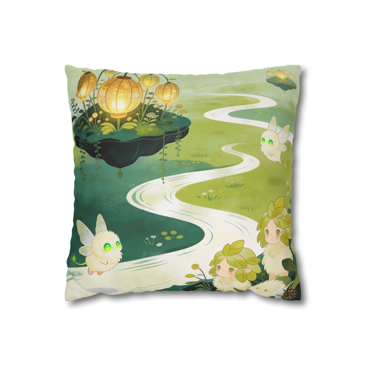 HD Lanternstream Friends Square Polyester Pillow Cover