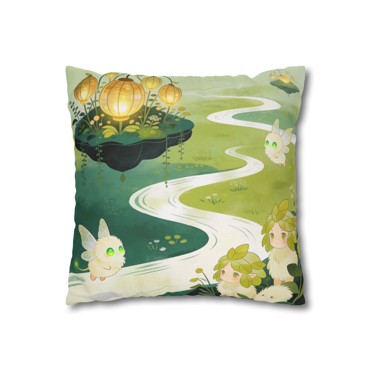 HD Lanternstream Friends Square Polyester Pillow Cover — additional view