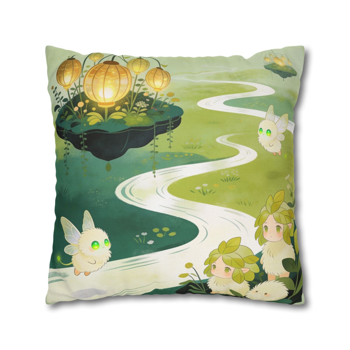 HD Lanternstream Friends Square Polyester Pillow Cover — additional view