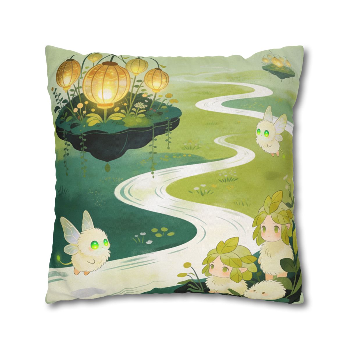 HD Lanternstream Friends Square Polyester Pillow Cover — additional view