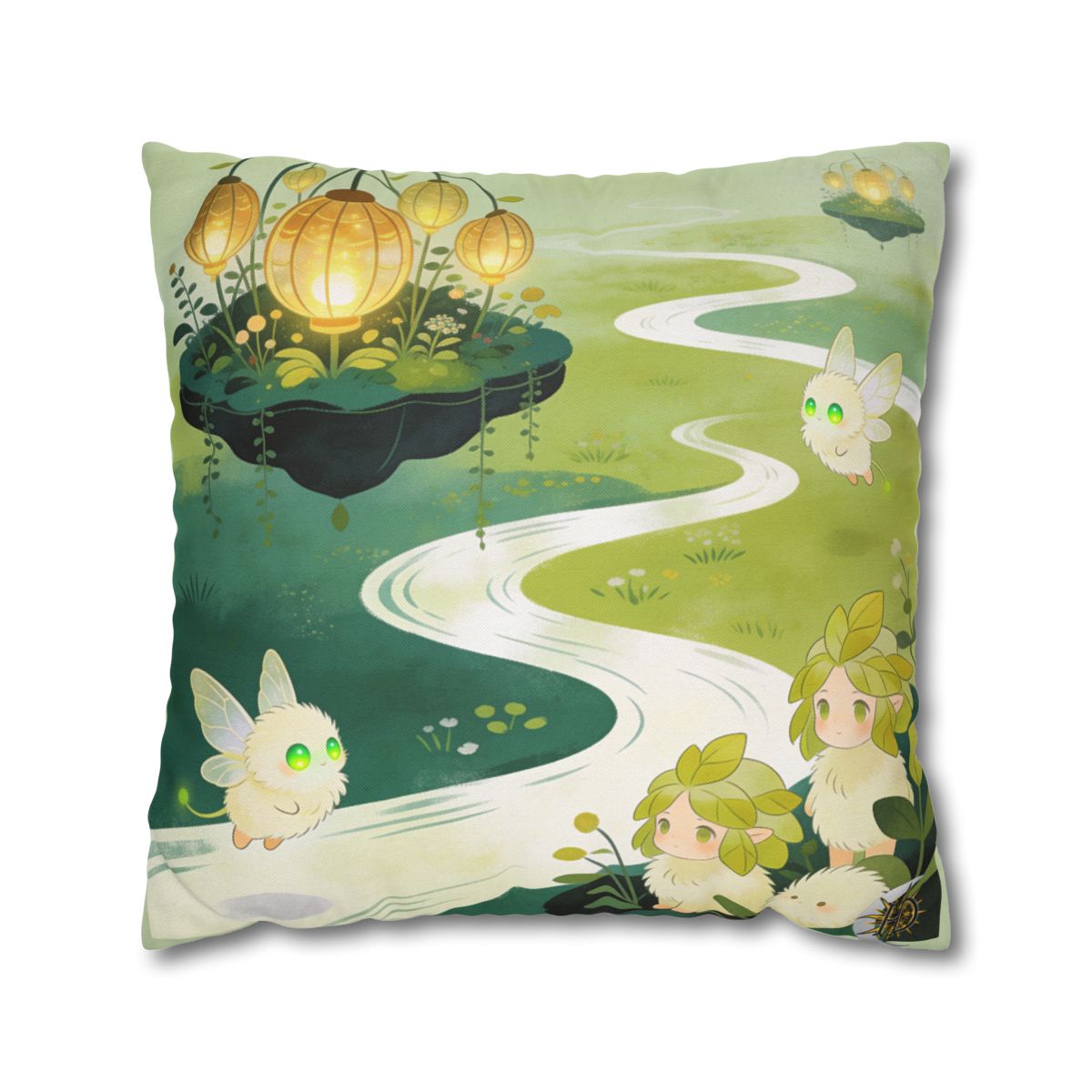 HD Lanternstream Friends Square Polyester Pillow Cover — additional view