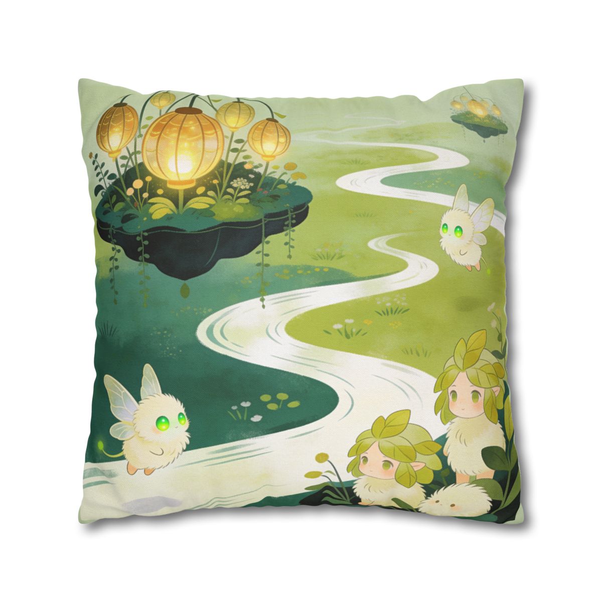 HD Lanternstream Friends Square Polyester Pillow Cover — additional view