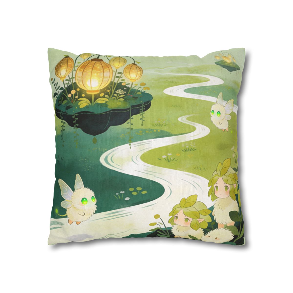 HD Lanternstream Friends Square Polyester Pillow Cover — additional view
