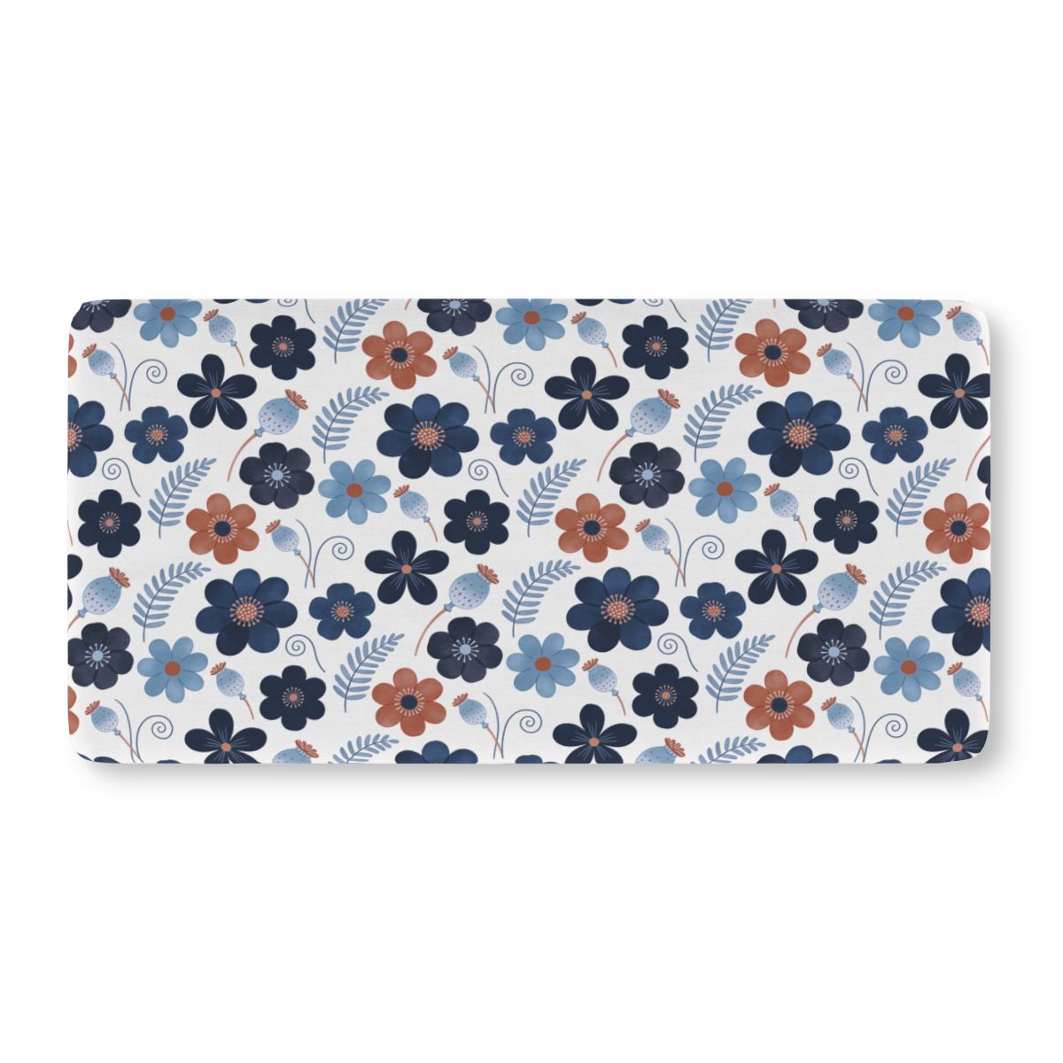 HD Midnight Meadow Florals Fitted Crib Sheet — additional view