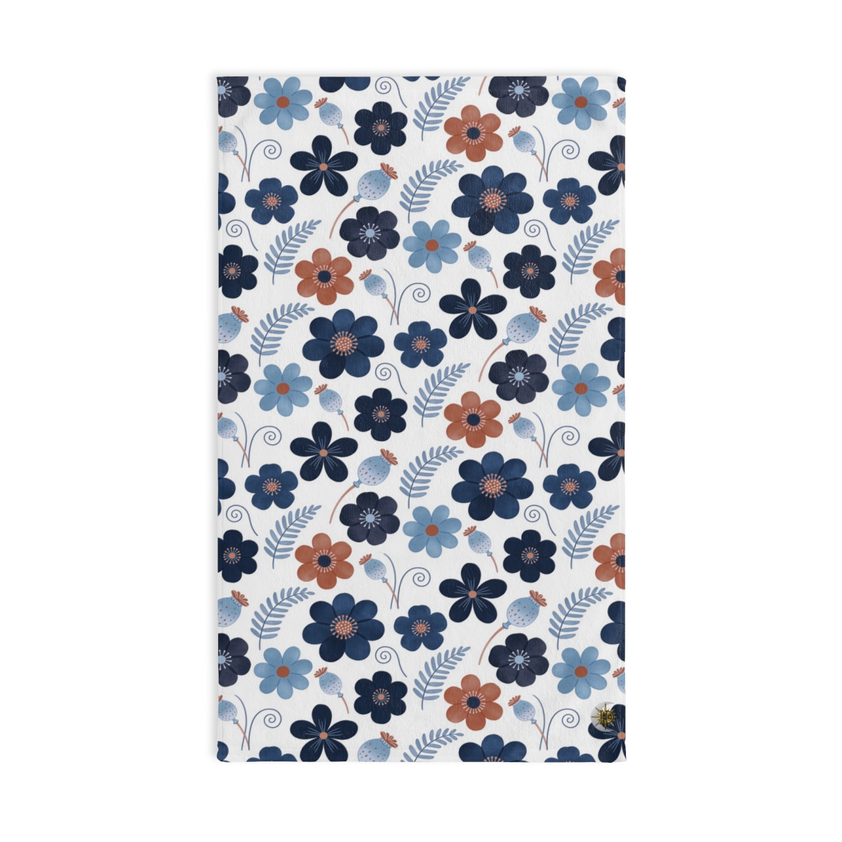 HD Midnight Meadow Florals Printed Hand Towel