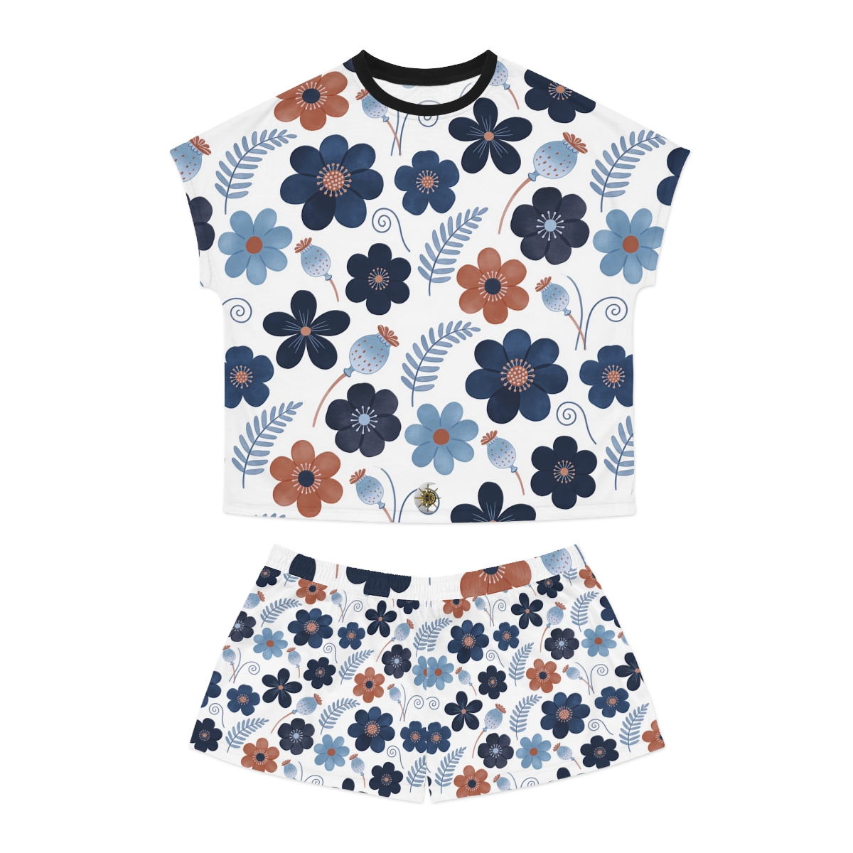 HD Midnight Meadow Florals Women’s Short Pajama Set