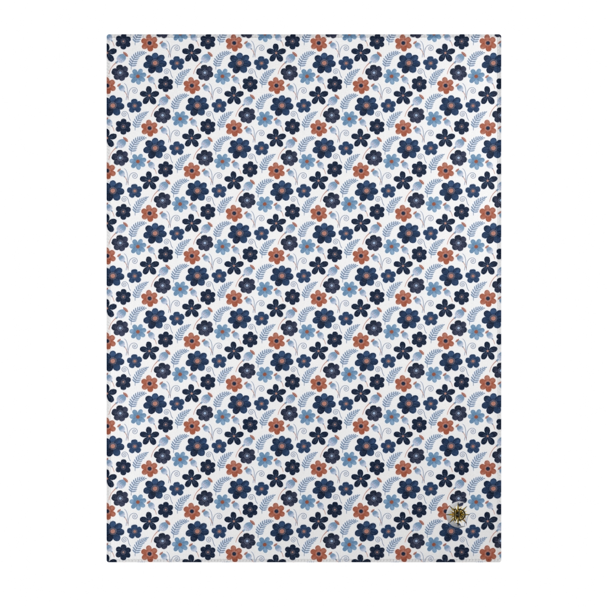 HD Midnight Meadow Florals Polyester Chenille Area Rug — additional view