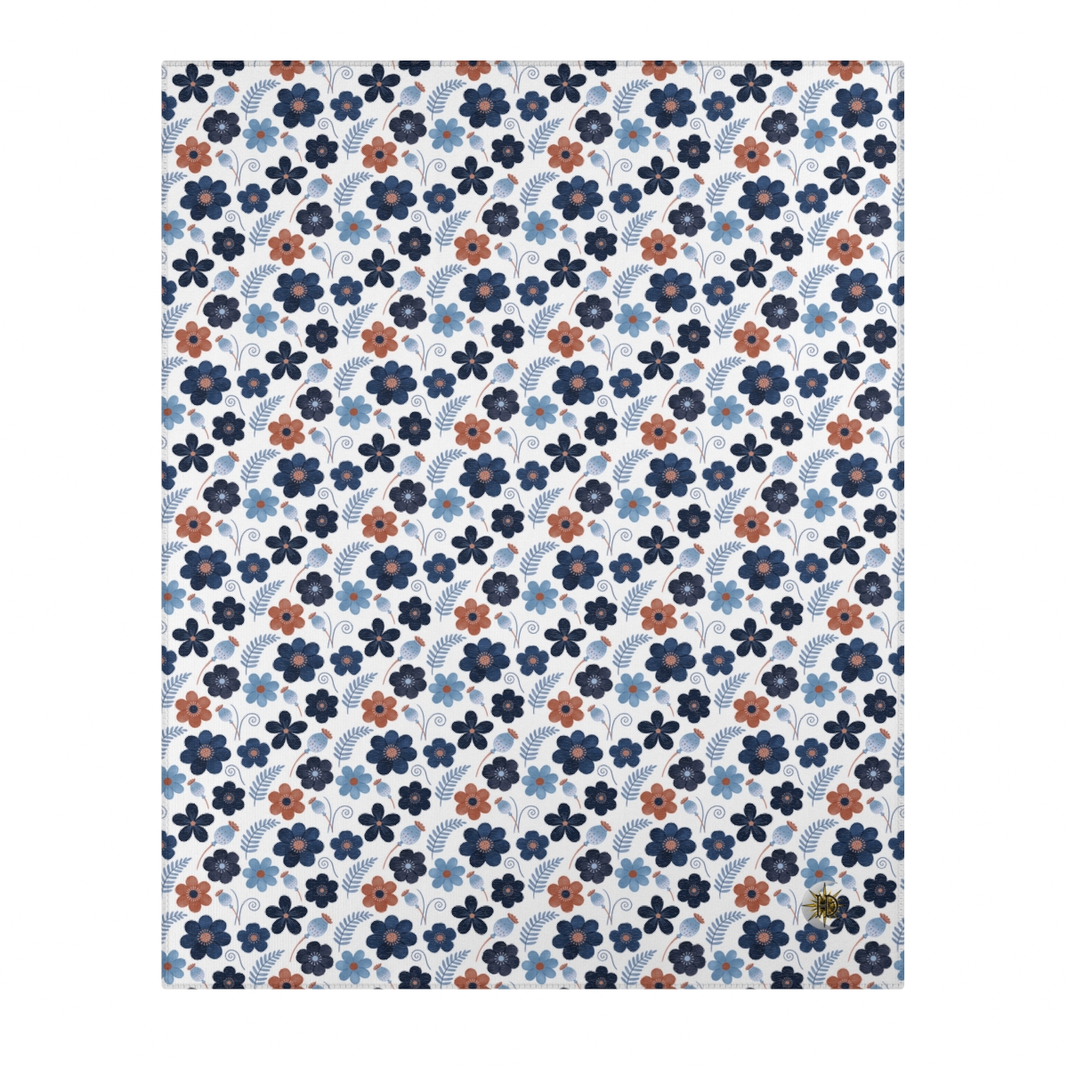 HD Midnight Meadow Florals Polyester Chenille Area Rug — additional view