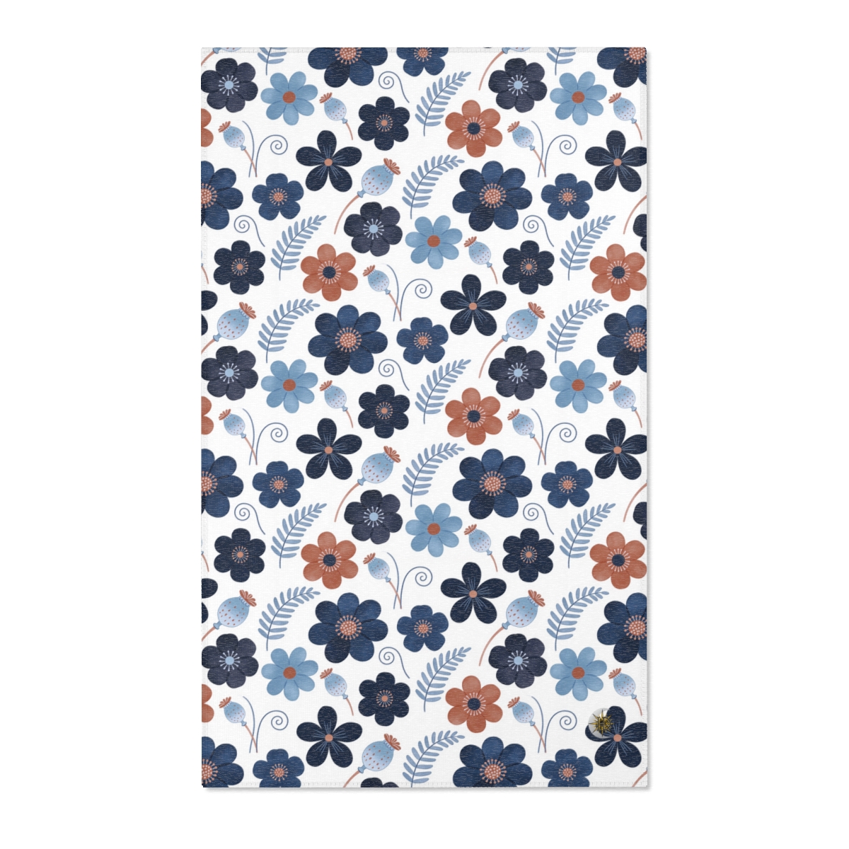 HD Midnight Meadow Florals Polyester Chenille Area Rug — additional view
