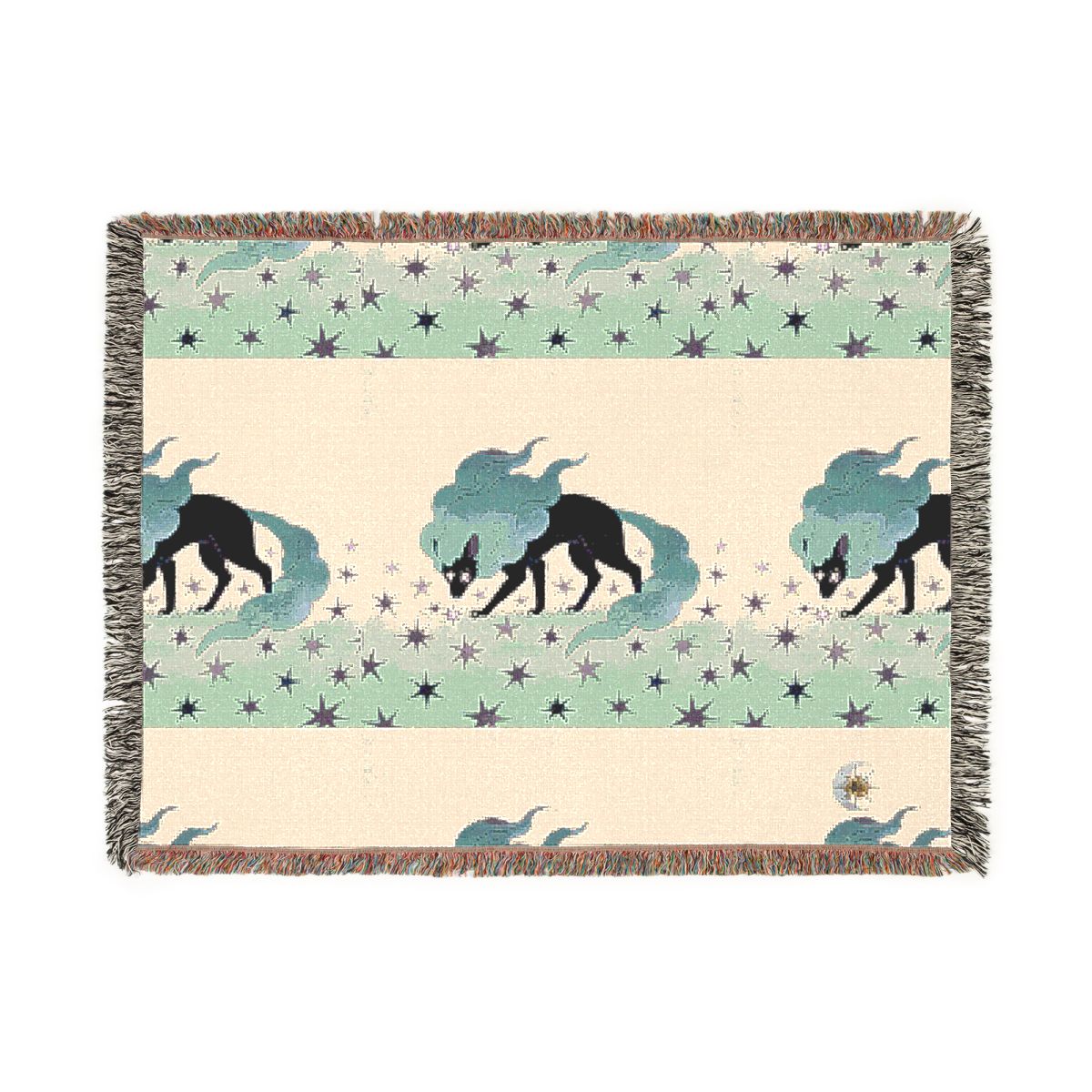 HD Stardrift Wolf 100% Cotton Woven Blanket — additional view