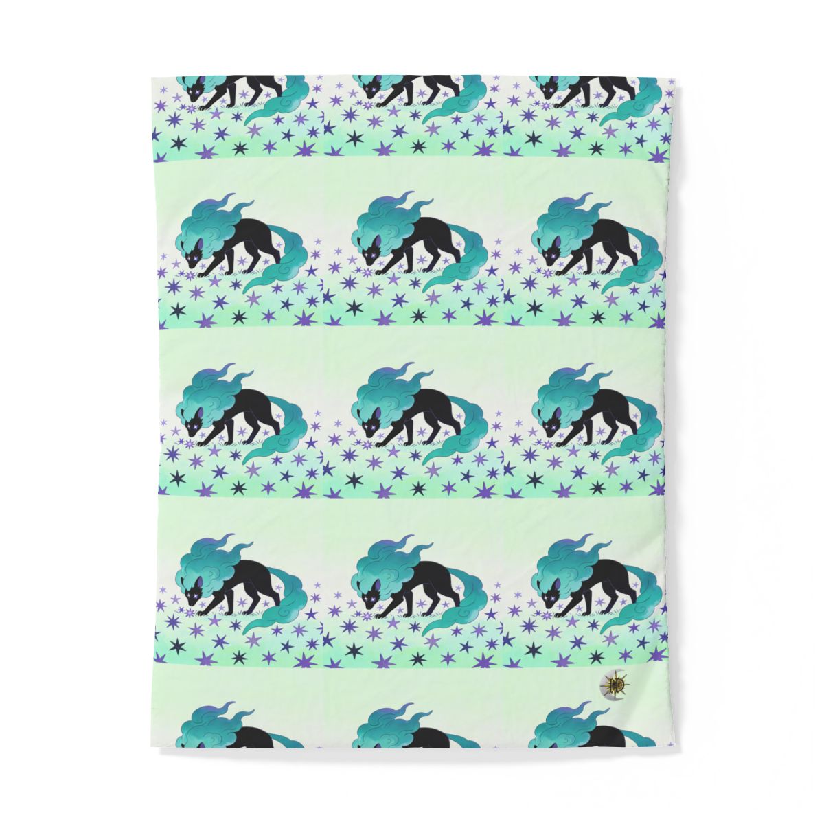HD Stardrift Wolf 100% Cotton Duvet Cover — additional view
