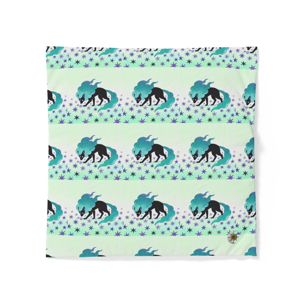 HD Stardrift Wolf 100% Cotton Duvet Cover — additional view