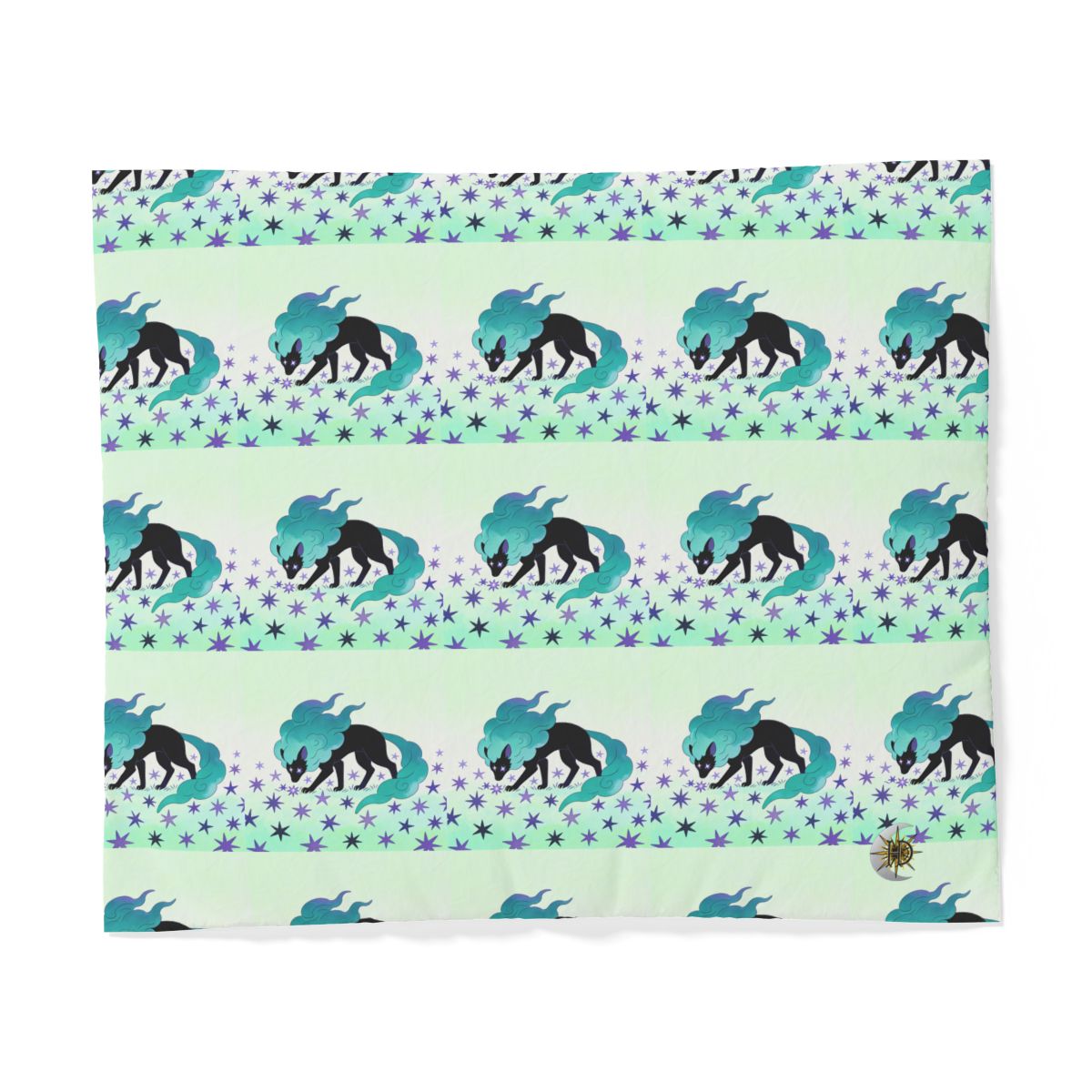 HD Stardrift Wolf 100% Cotton Duvet Cover — additional view