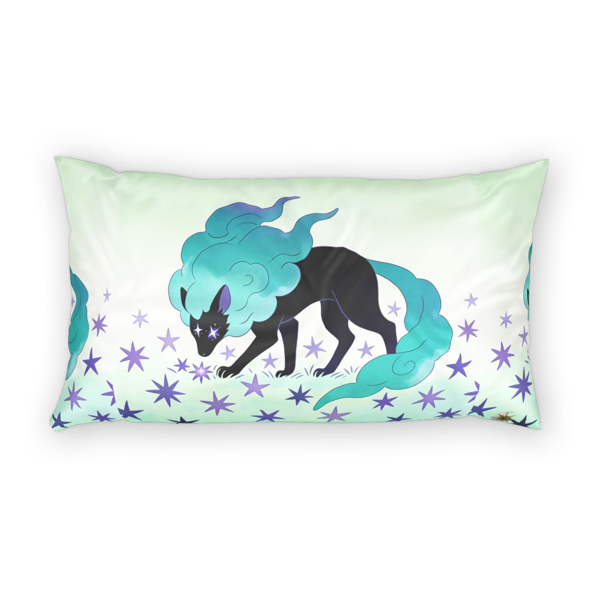 HD Stardrift Wolf 100% Cotton Pillow Sham — additional view