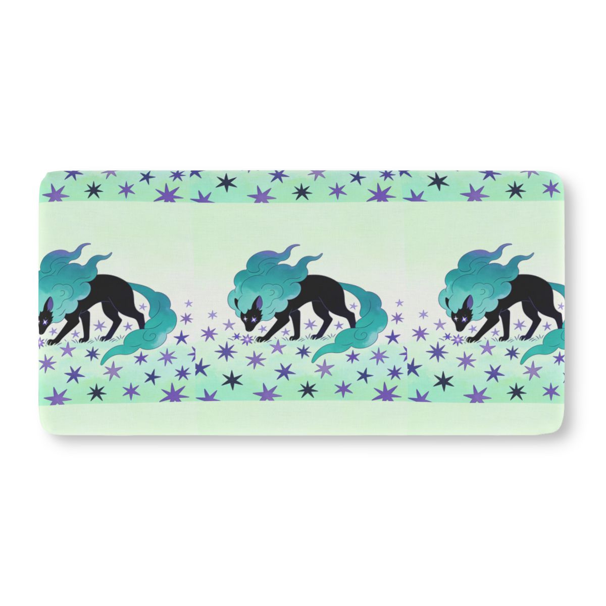 HD Stardrift Wolf Fitted Crib Sheet — additional view