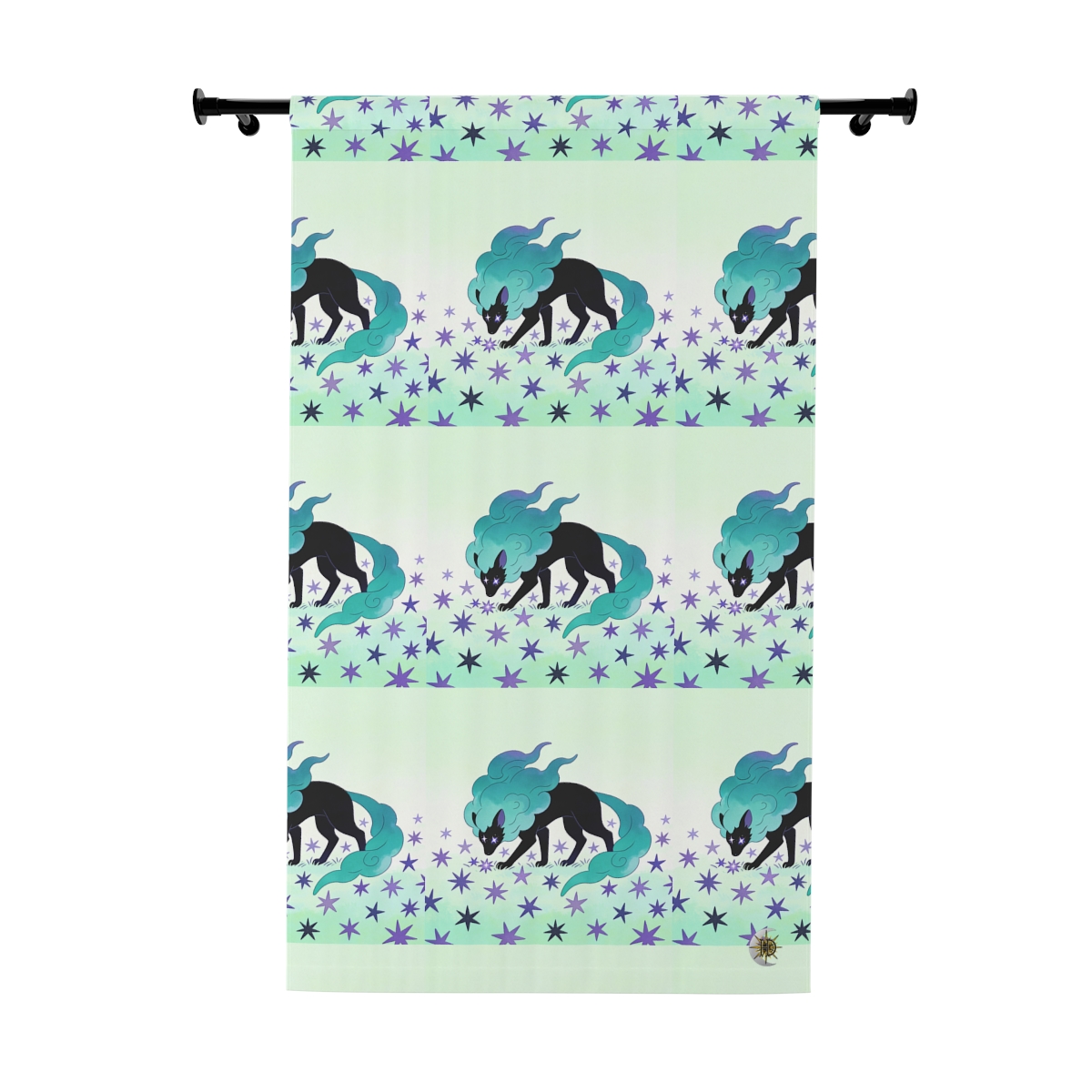 HD Stardrift Wolf Blackout Window Curtain Panel