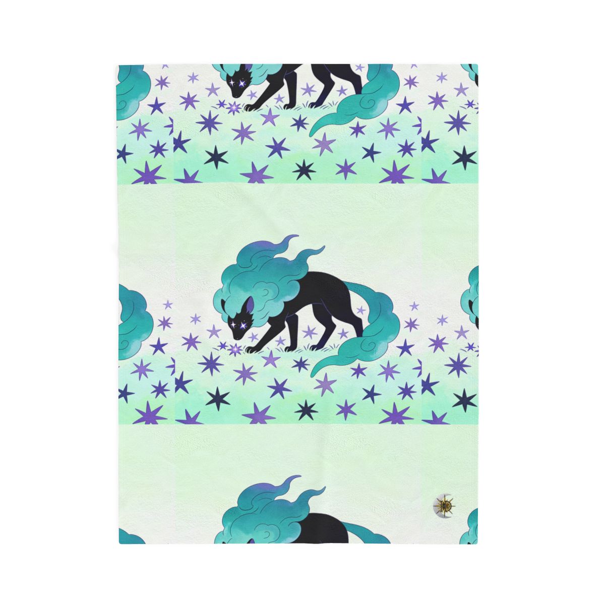 HD Stardrift Wolf Velveteen Plush Blanket