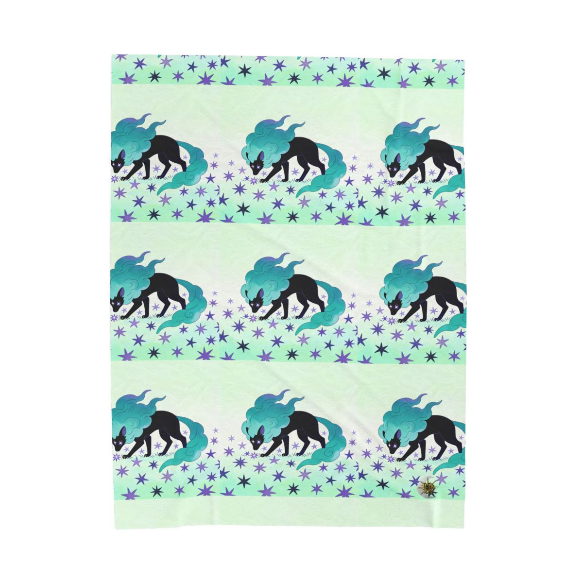 HD Stardrift Wolf Velveteen Plush Blanket — additional view