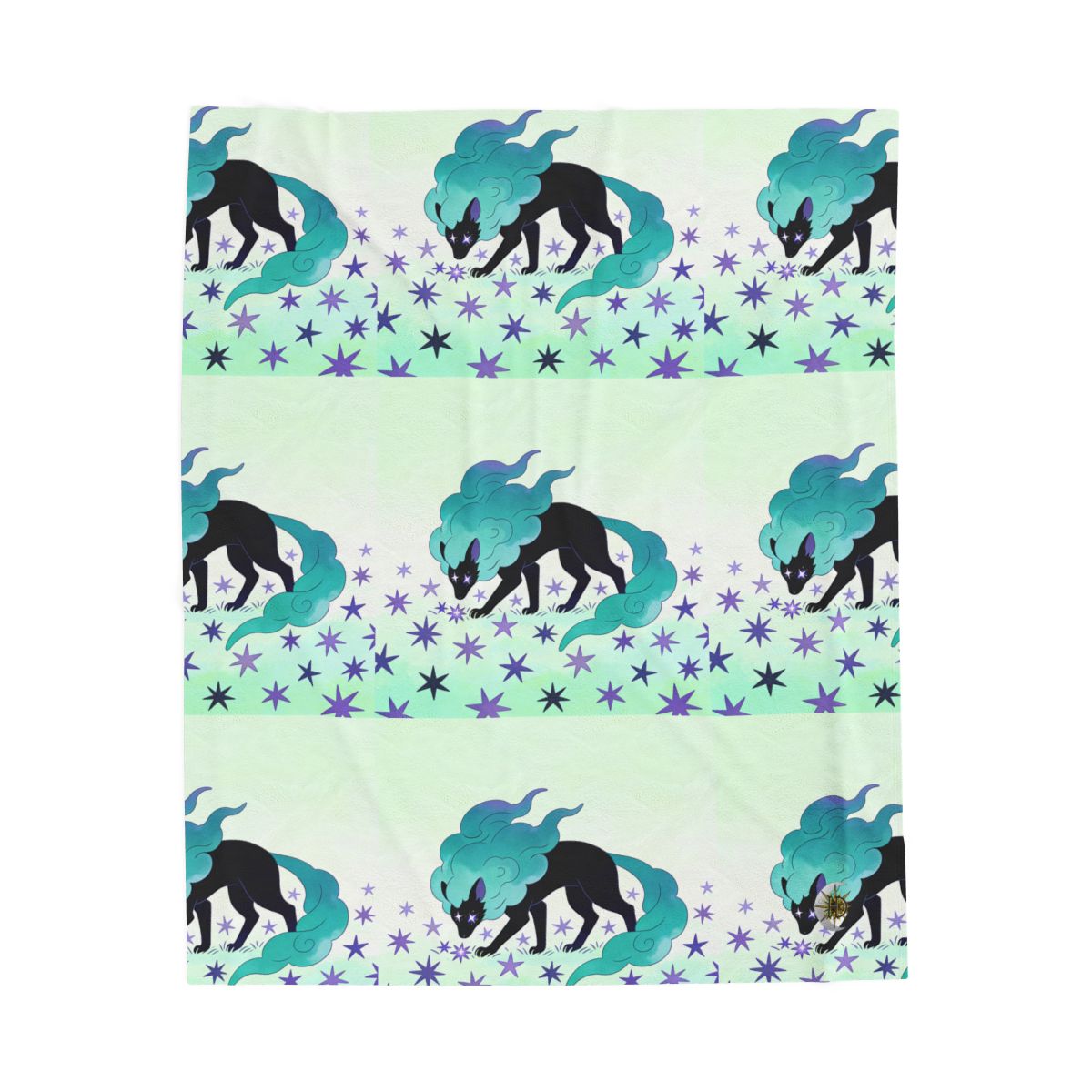 HD Stardrift Wolf Velveteen Plush Blanket — additional view