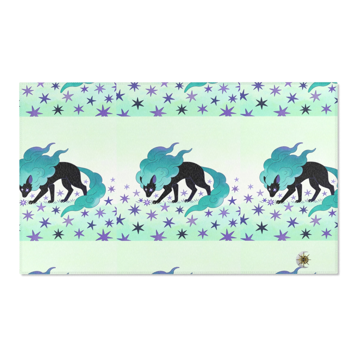 HD Stardrift Wolf Polyester Chenille Area Rug — additional view