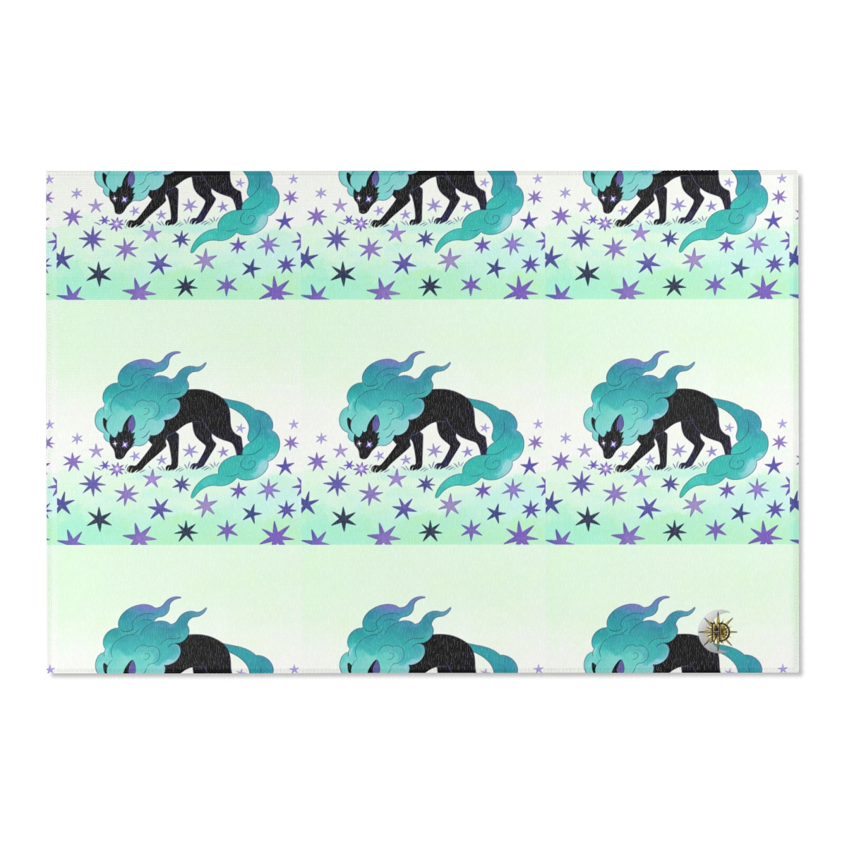 HD Stardrift Wolf Polyester Chenille Area Rug — additional view