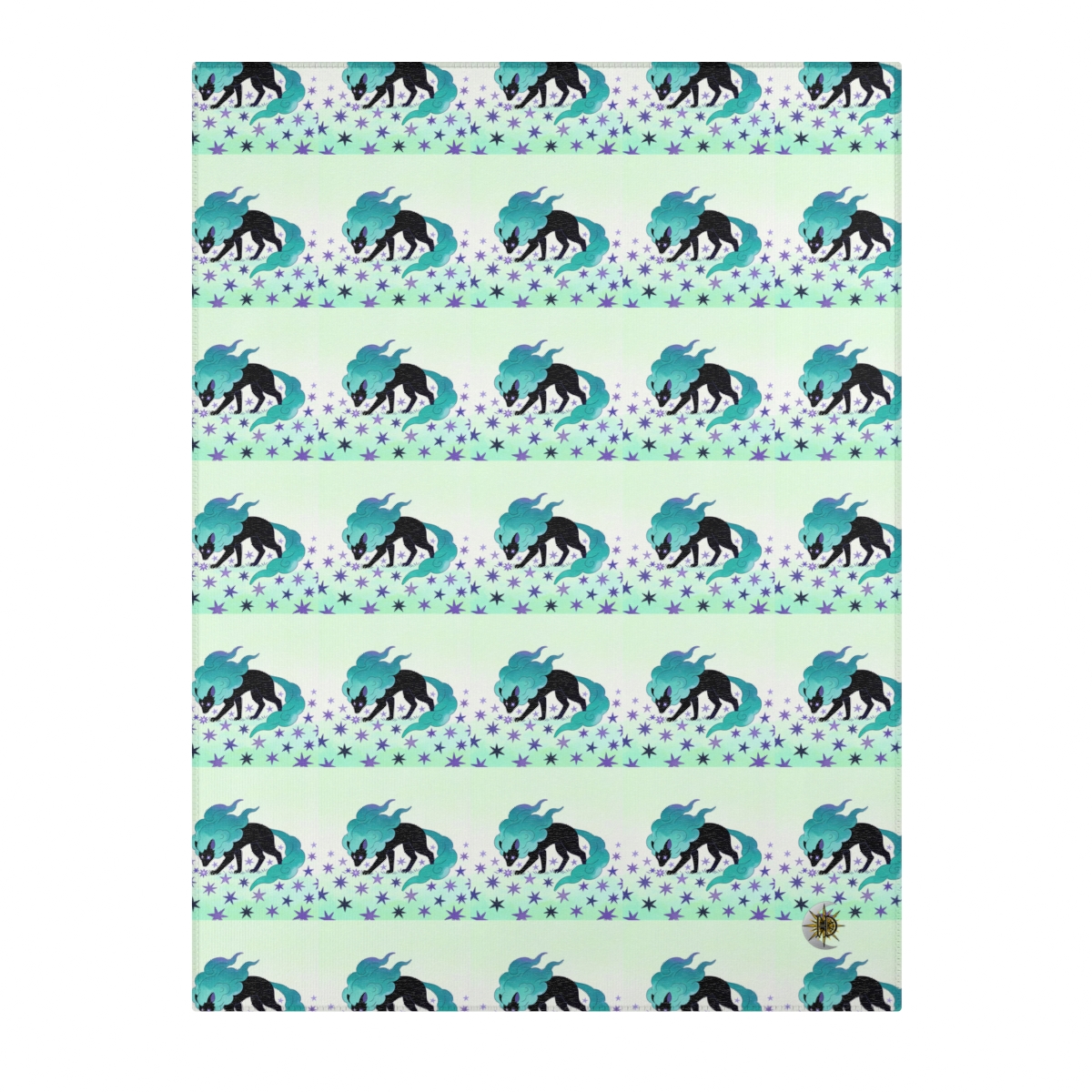 HD Stardrift Wolf Polyester Chenille Area Rug — additional view