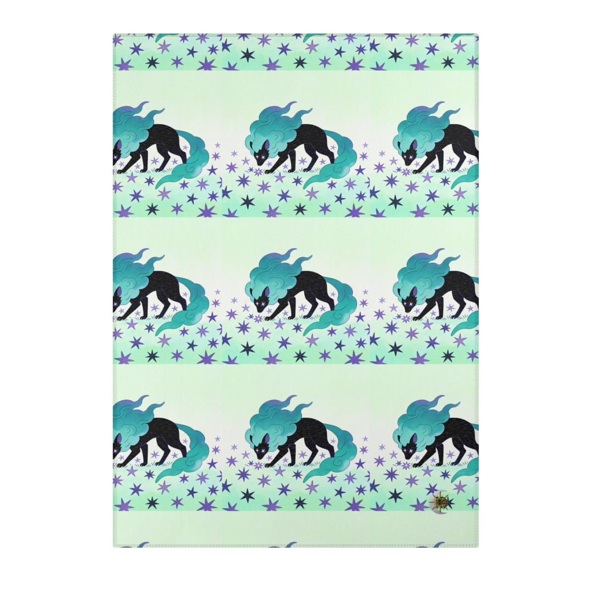 HD Stardrift Wolf Polyester Chenille Area Rug — additional view