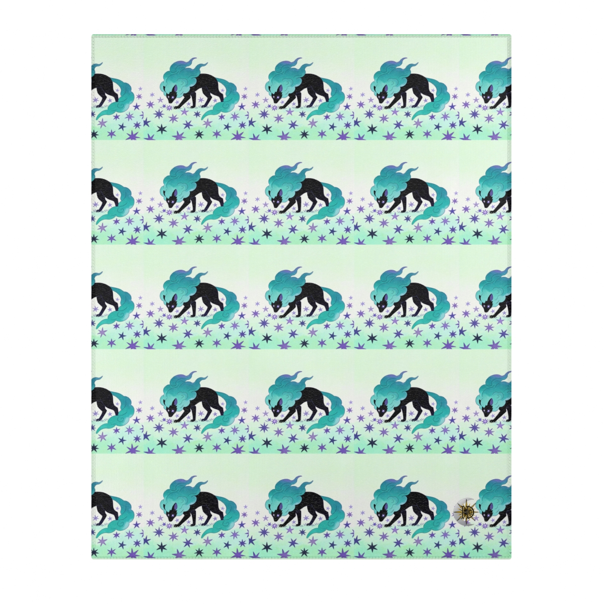 HD Stardrift Wolf Polyester Chenille Area Rug — additional view