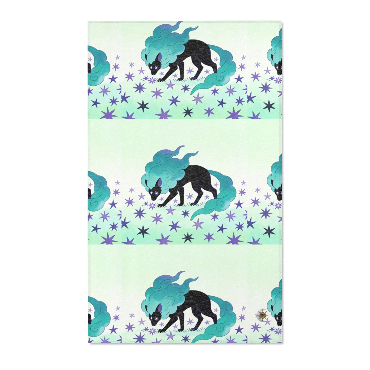 HD Stardrift Wolf Polyester Chenille Area Rug — additional view
