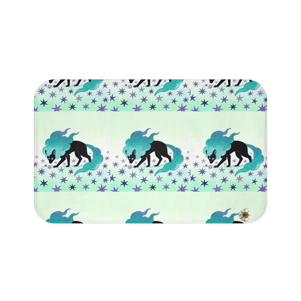 HD Stardrift Wolf Memory-Foam Bath Mat