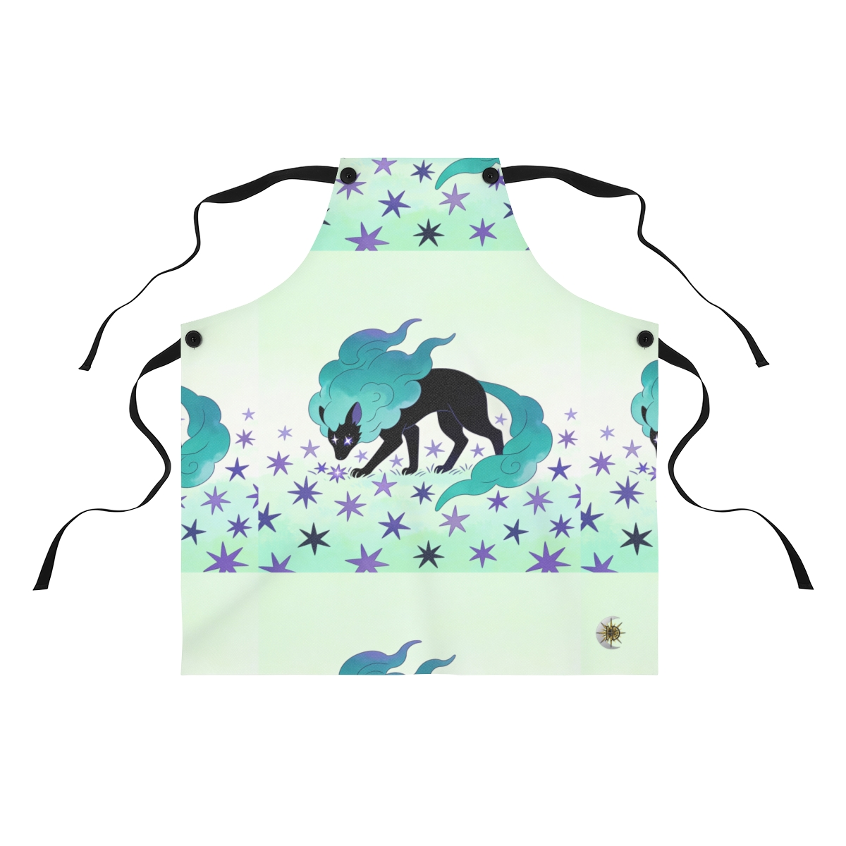 HD Stardrift Wolf Polyester Kitchen Apron