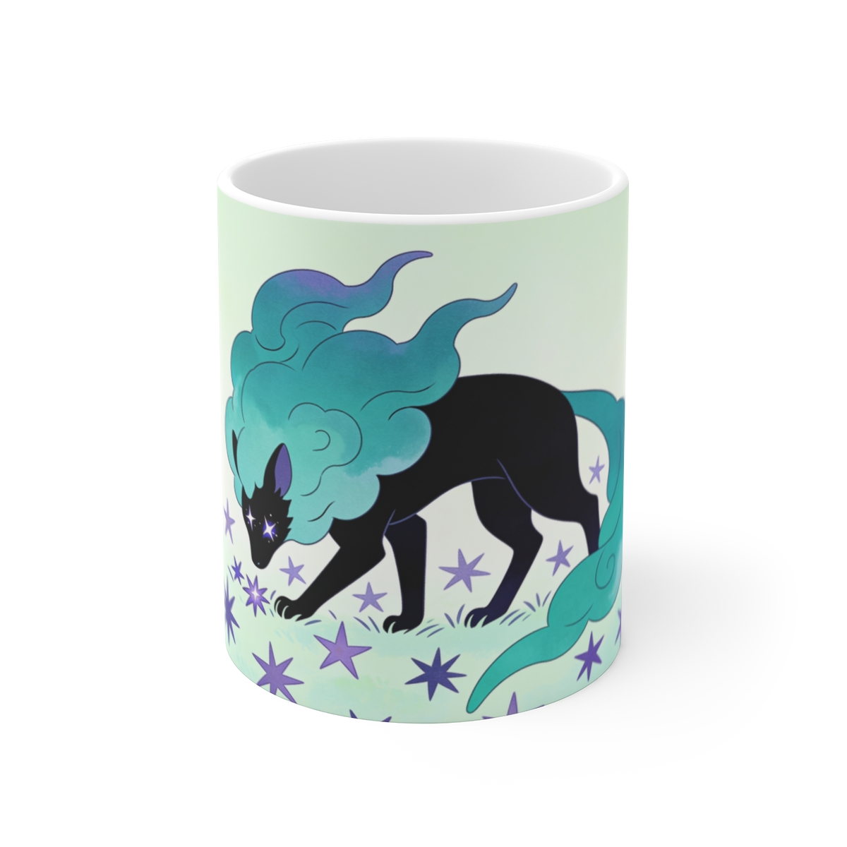 HD Stardrift Wolf Ceramic Mug 11oz