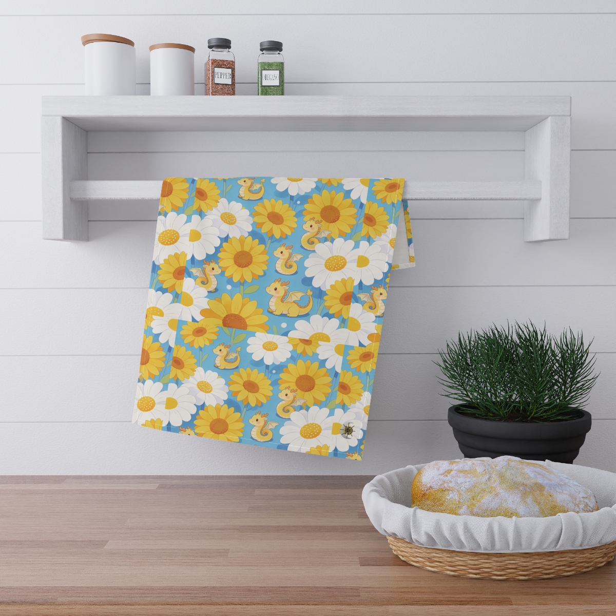 HD Sunshine Dragonlings 100% Cotton Twill Tea Towel