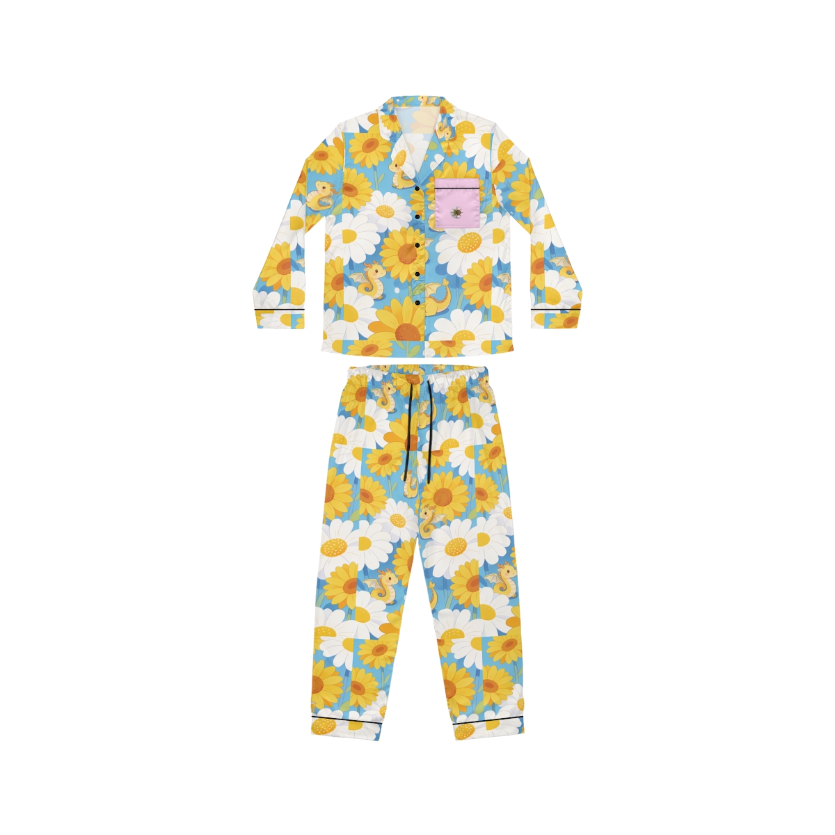 HD Sunshine Dragonlings Women’s Satin Pajama Set