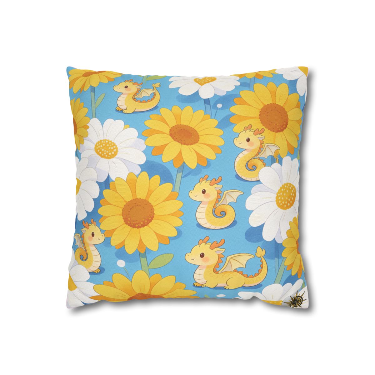 HD Sunshine Dragonlings Square Polyester Pillow Cover