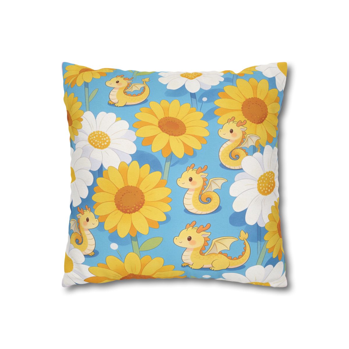 HD Sunshine Dragonlings Square Polyester Pillow Cover — additional view