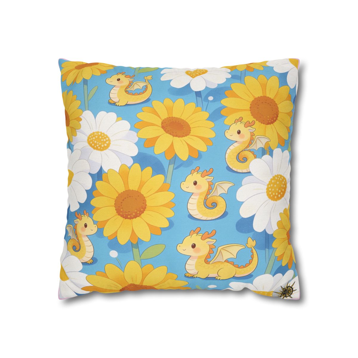 HD Sunshine Dragonlings Square Polyester Pillow Cover — additional view
