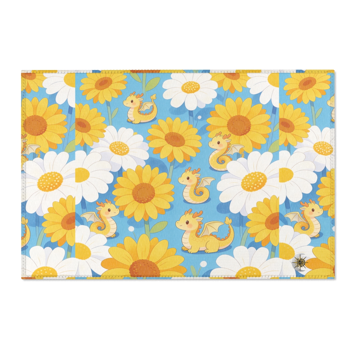 HD Sunshine Dragonlings Polyester Chenille Area Rug — additional view