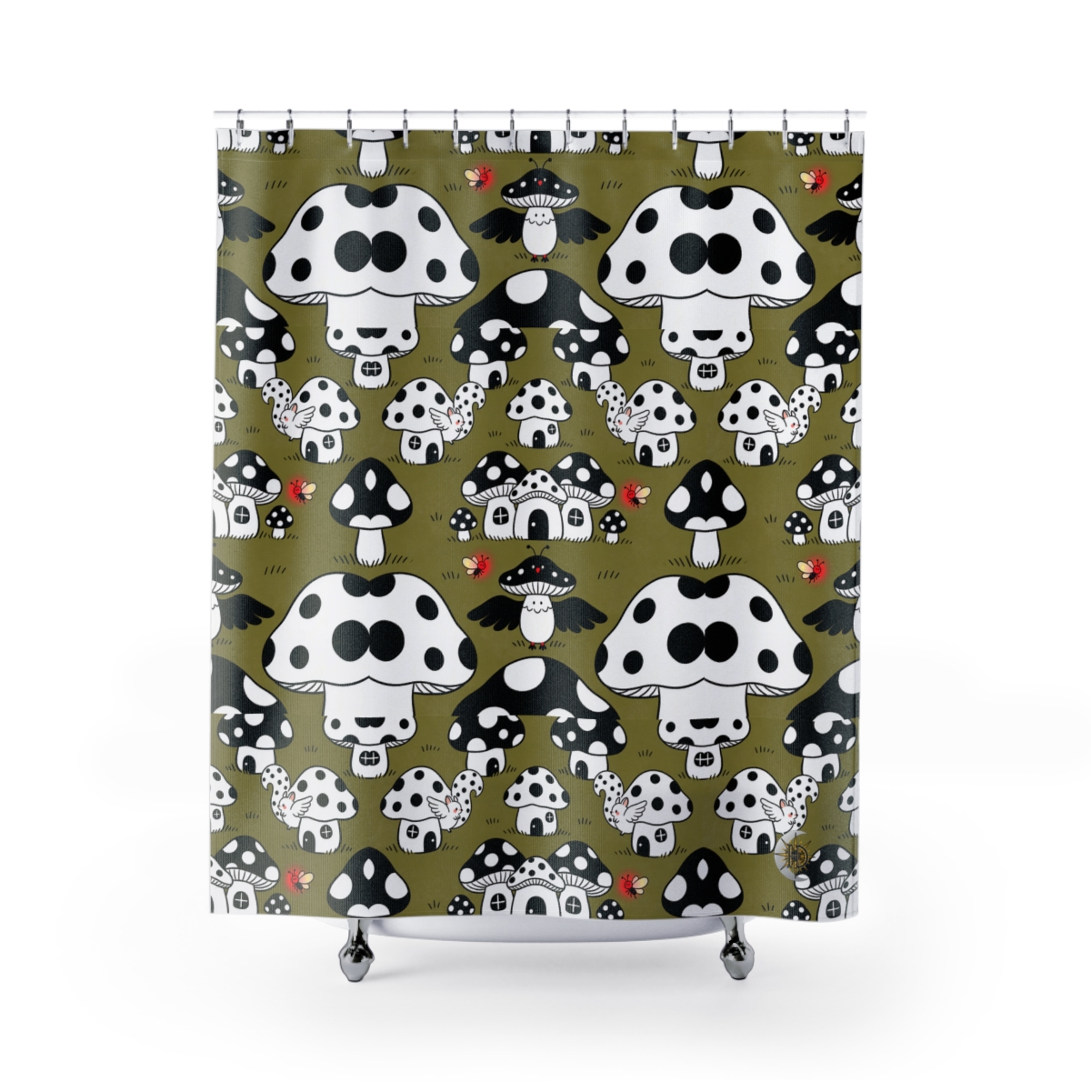 HD Polkadot Hollow Shower Curtain