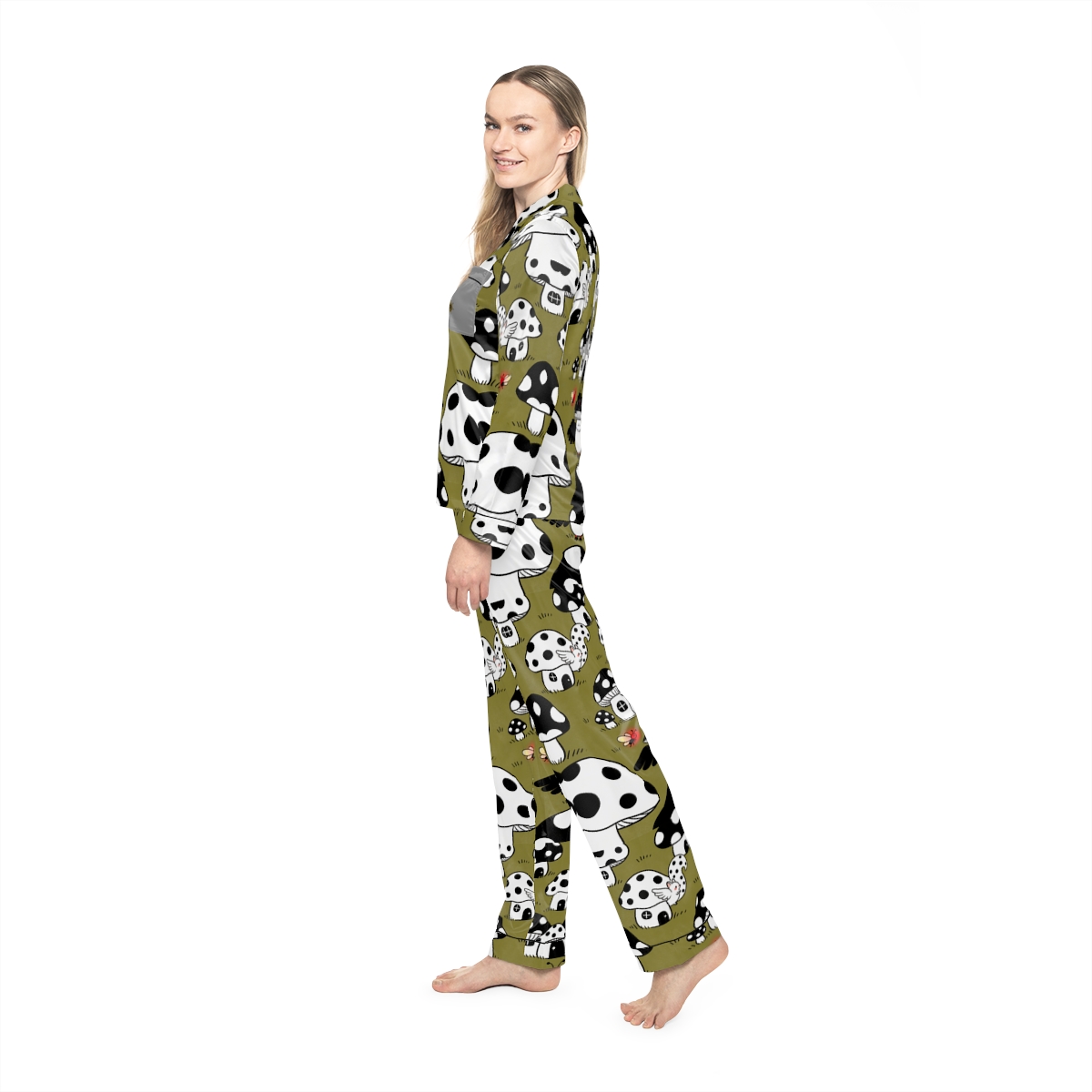 HD Polkadot Hollow Women’s Satin Pajama Set — additional view