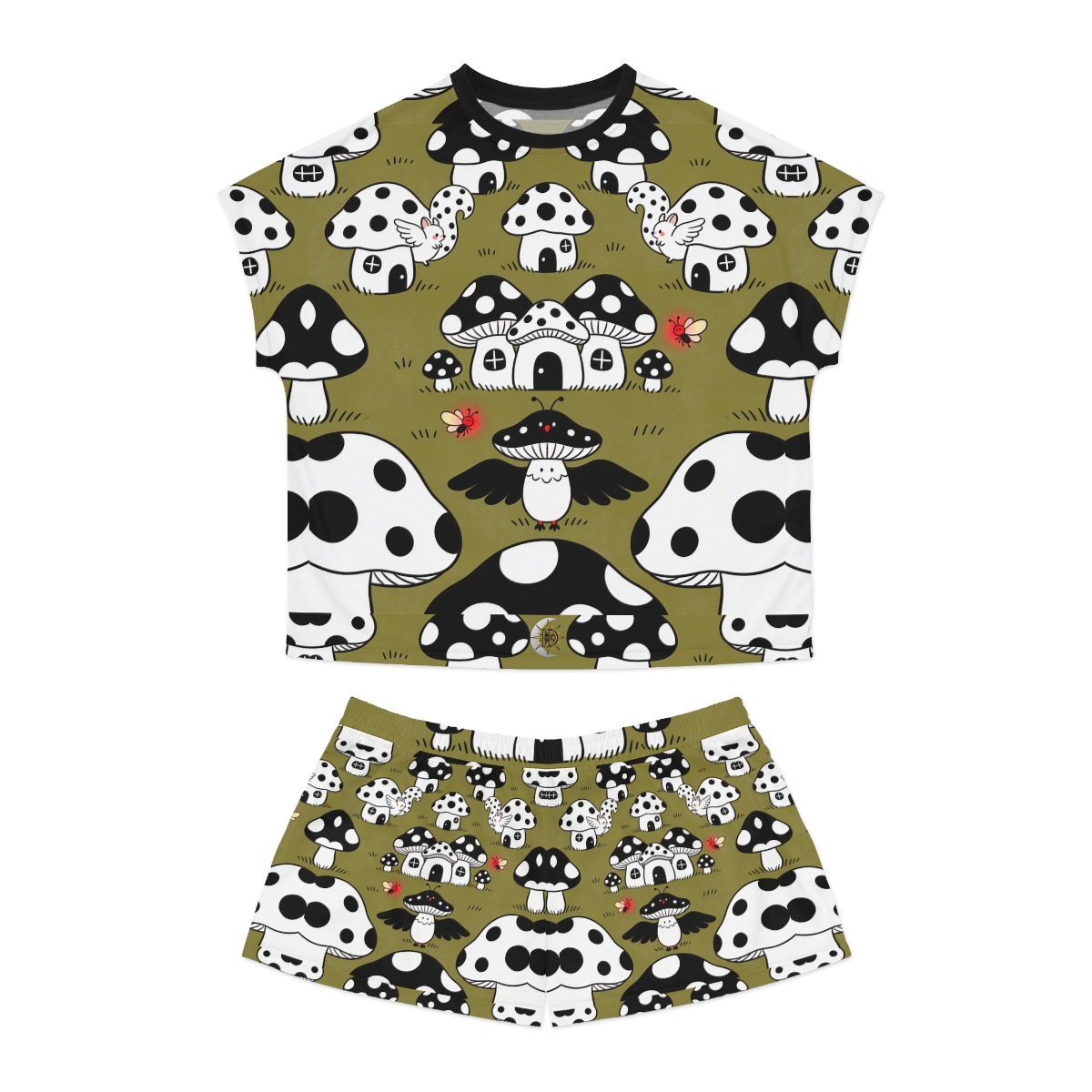 HD Polkadot Hollow Women’s Short Pajama Set