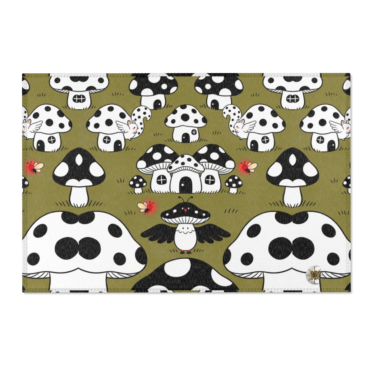 HD Polkadot Hollow Polyester Chenille Area Rug — additional view
