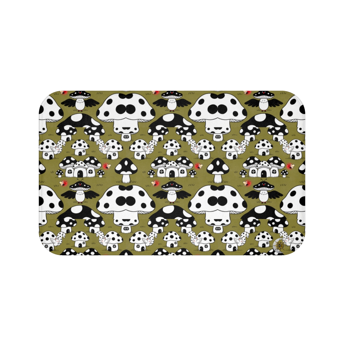 HD Polkadot Hollow Memory-Foam Bath Mat