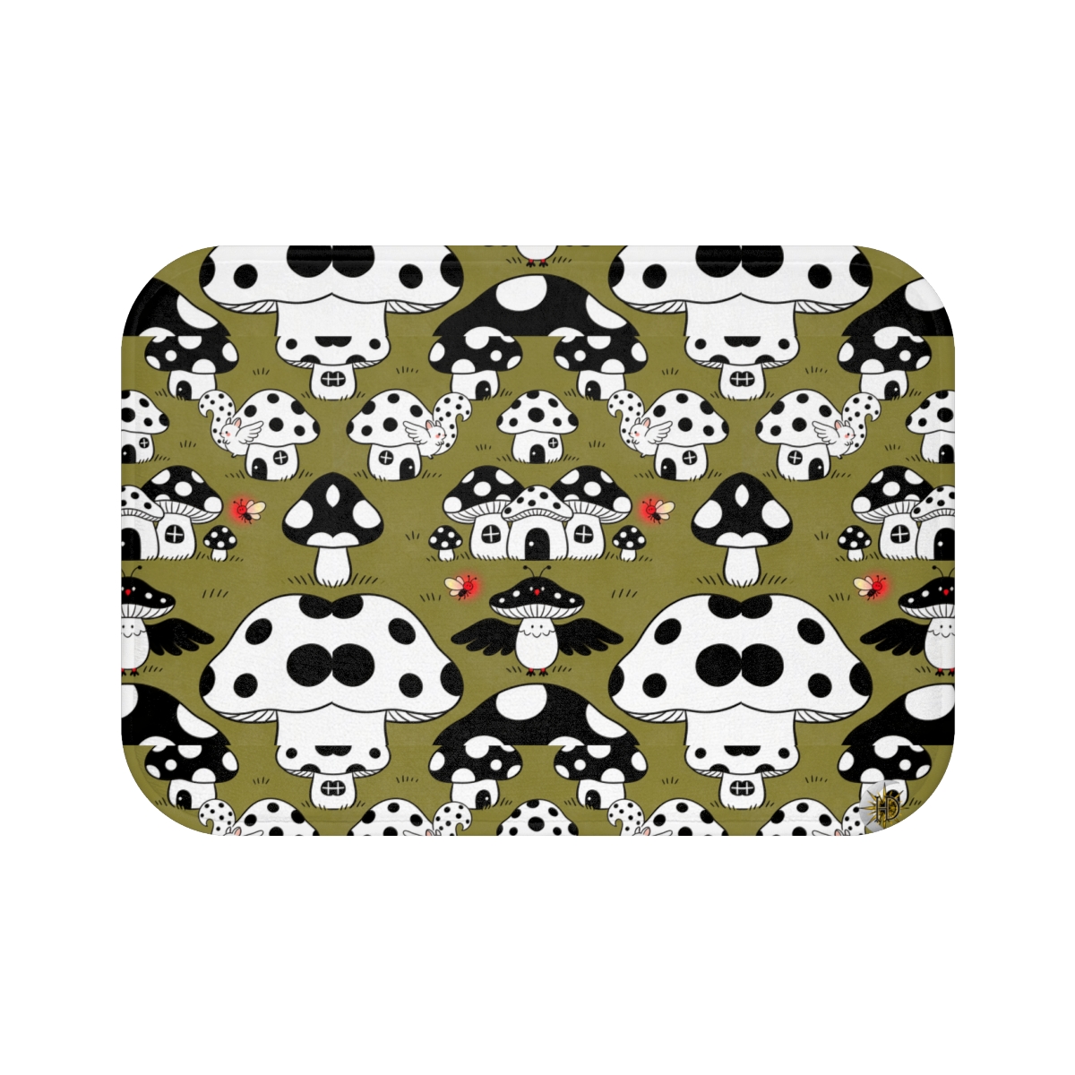 HD Polkadot Hollow Memory-Foam Bath Mat — additional view