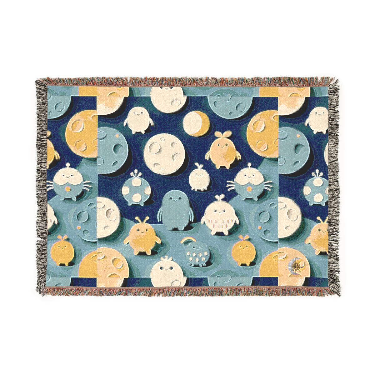 HD Moonbutton Friends 100% Cotton Woven Blanket